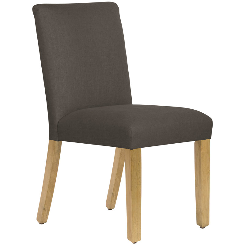 Chaise parsons rembourrée, Lin ardoise classique, Rouge antique Stewart