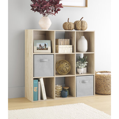 9-SECTION CUBE ORGANIZER-WHITE OAK