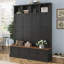 Arbre d'entrée de ferme avec banc et armoire, organisateur d'entrée 4 en 1, solution de rangement moderne pour manteaux, chaussures et plus