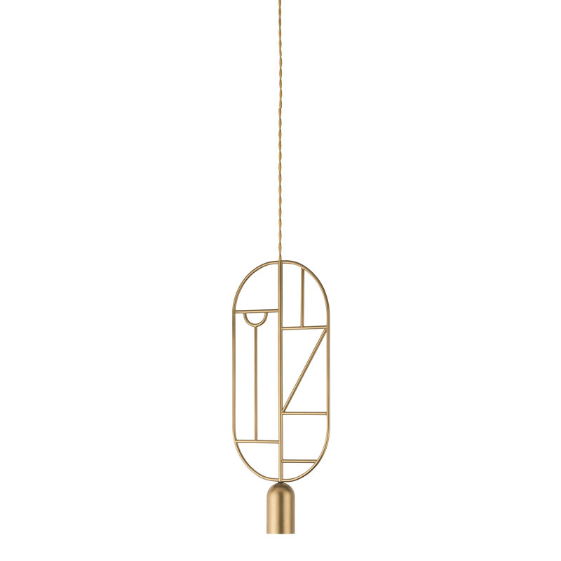 Wooden Dots 1 - Light Pendant, Brass