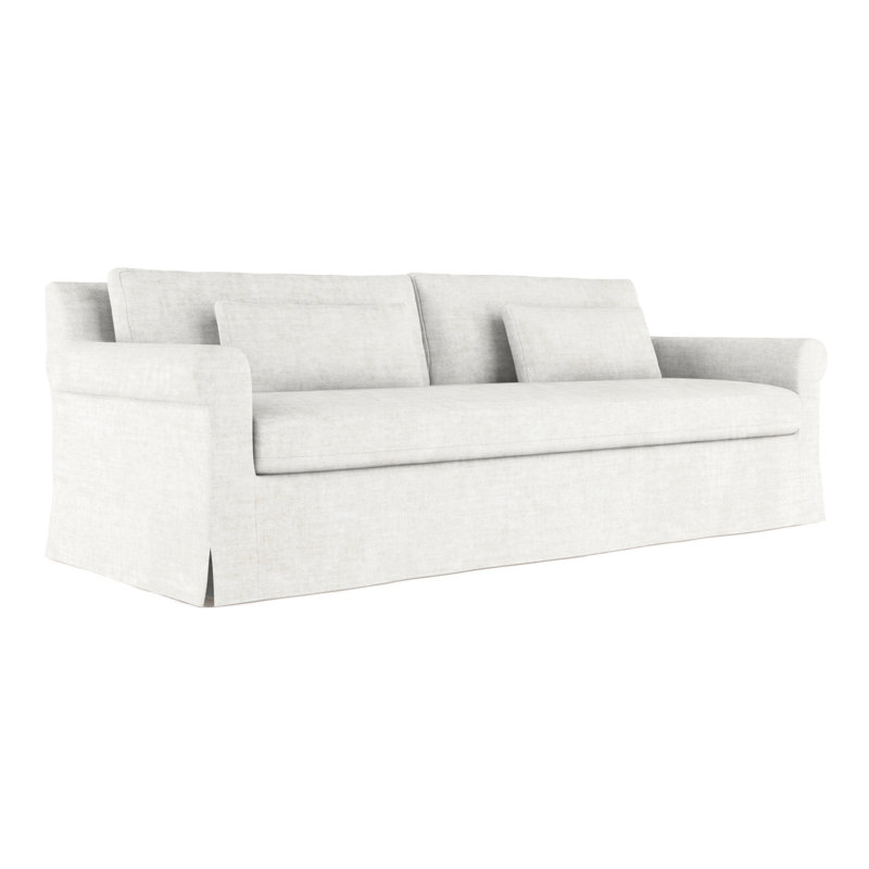 Sofa, Velvet Silver Streak, 34" H x 96" W x 38" D