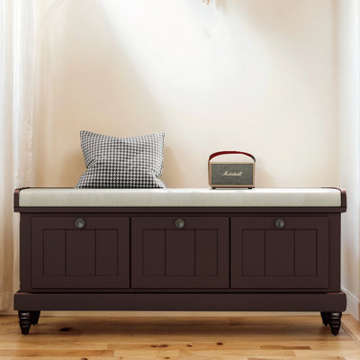 Classic Upholstered 3-Drawer Storage Bench