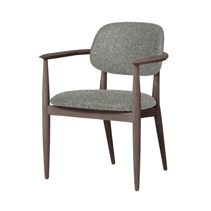 Chaise Slow de Space Copenhagen, Noyer à finition savonnée, Medley 60003