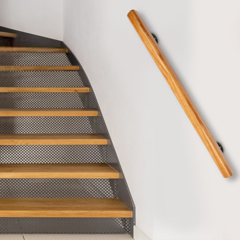 Rampes d'escalier en bois antidérapantes, L 39,37 po x H 2,4 po x P 1,97 po