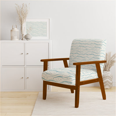 Chaise rembourrée à pois Dots Wave BlueCream