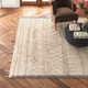 Clover Moroccan Handmade Cotton Gray/Cream Area Rug