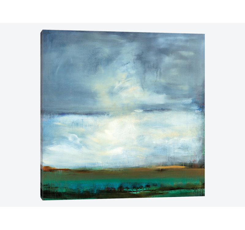 «Shifting Plains», reproduction sur toile, H 16 po x l 16 po x P 1 po, Papier avec cadre noir, Blanc
