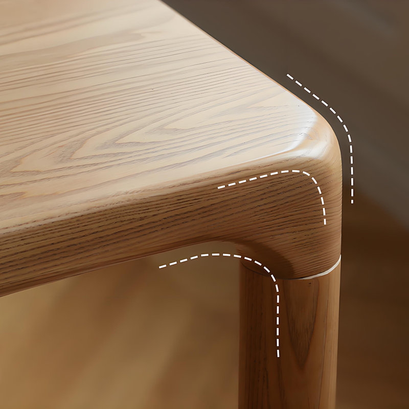 Table de salle à manger rectangulaire en bois massif pour la maison, H 29,9 po x L 63 po x l 33,5 po
