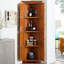 Armoire d'angle avec 8 portes en chêne - Fournit un espace de rangement abondant pour votre maison 4 Maximise l'espace