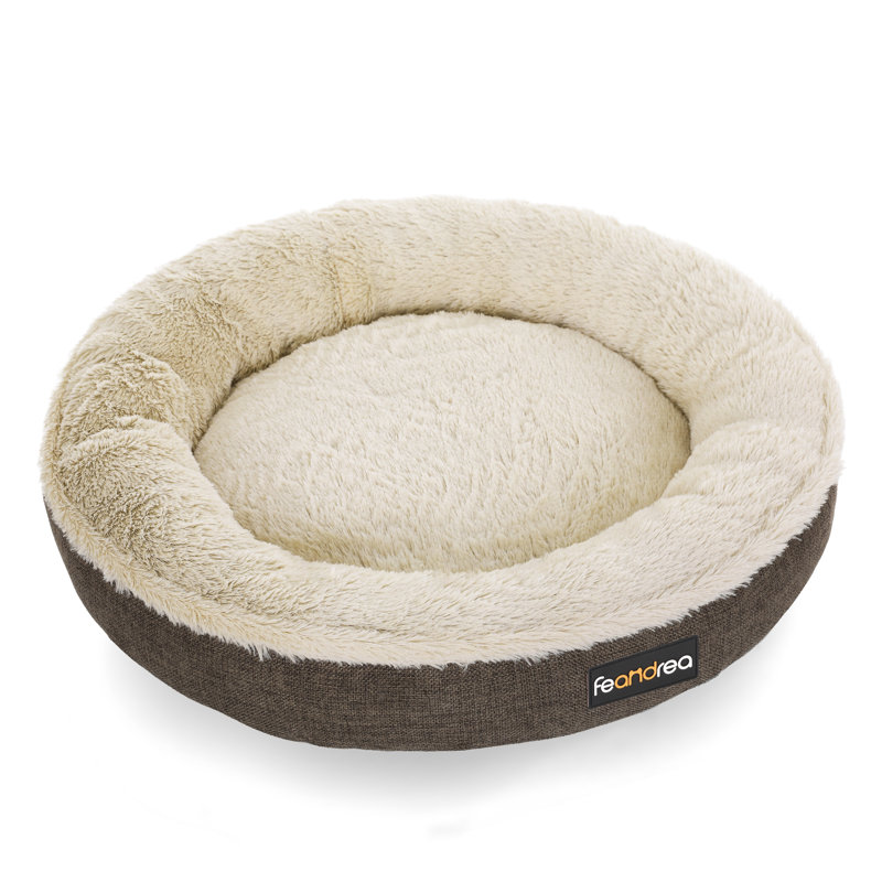 Orthopedic Polyester Pet Bed, 12cm H x 55cm W x 55cm D, Brown