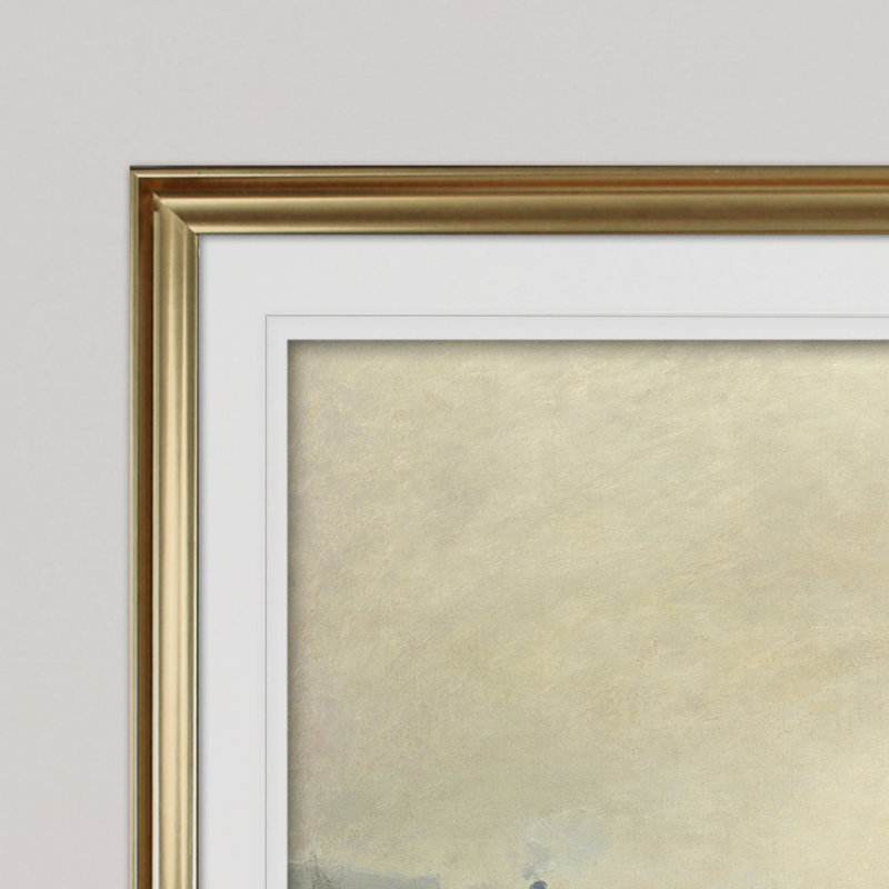 « thames ci-dessous westminster » par claude monet imprimé, Cadre doré, H 28 po x l 38 po x P 1,5 po
