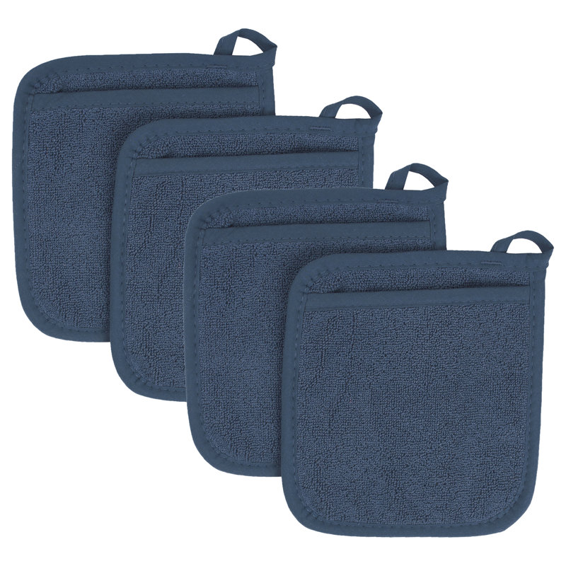 RITZ Cotton Potholder Set, Midnight