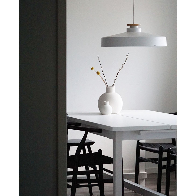 Pendant Street L Flat Black, White/Nature