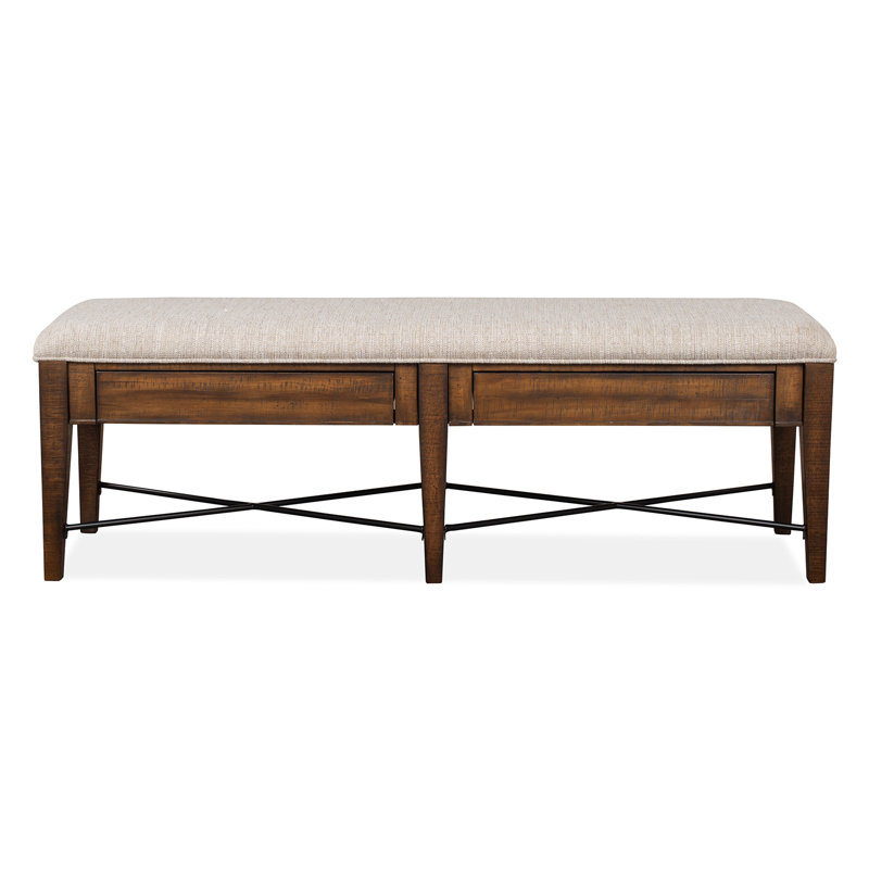 Aronoff Fabric Upholstered Storage Bench, Toasted Nutmeg 