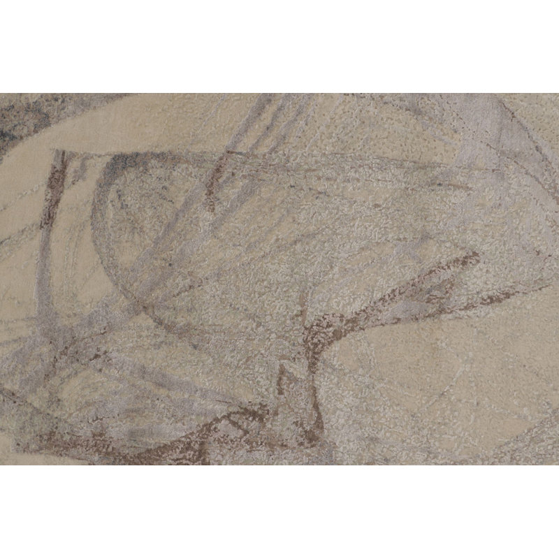 Modern Hand Knotted Abstract Area Rug