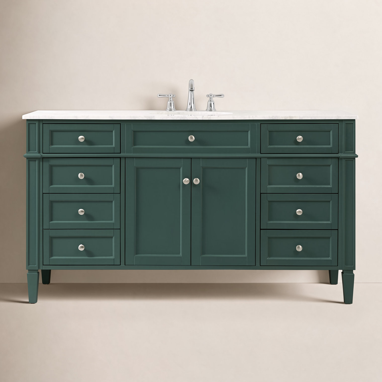Rivers 60'' Single Bathroom Vanity, Green