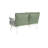 Mariano Steel Loveseat And Table, Off White+Green-542076896-542076902