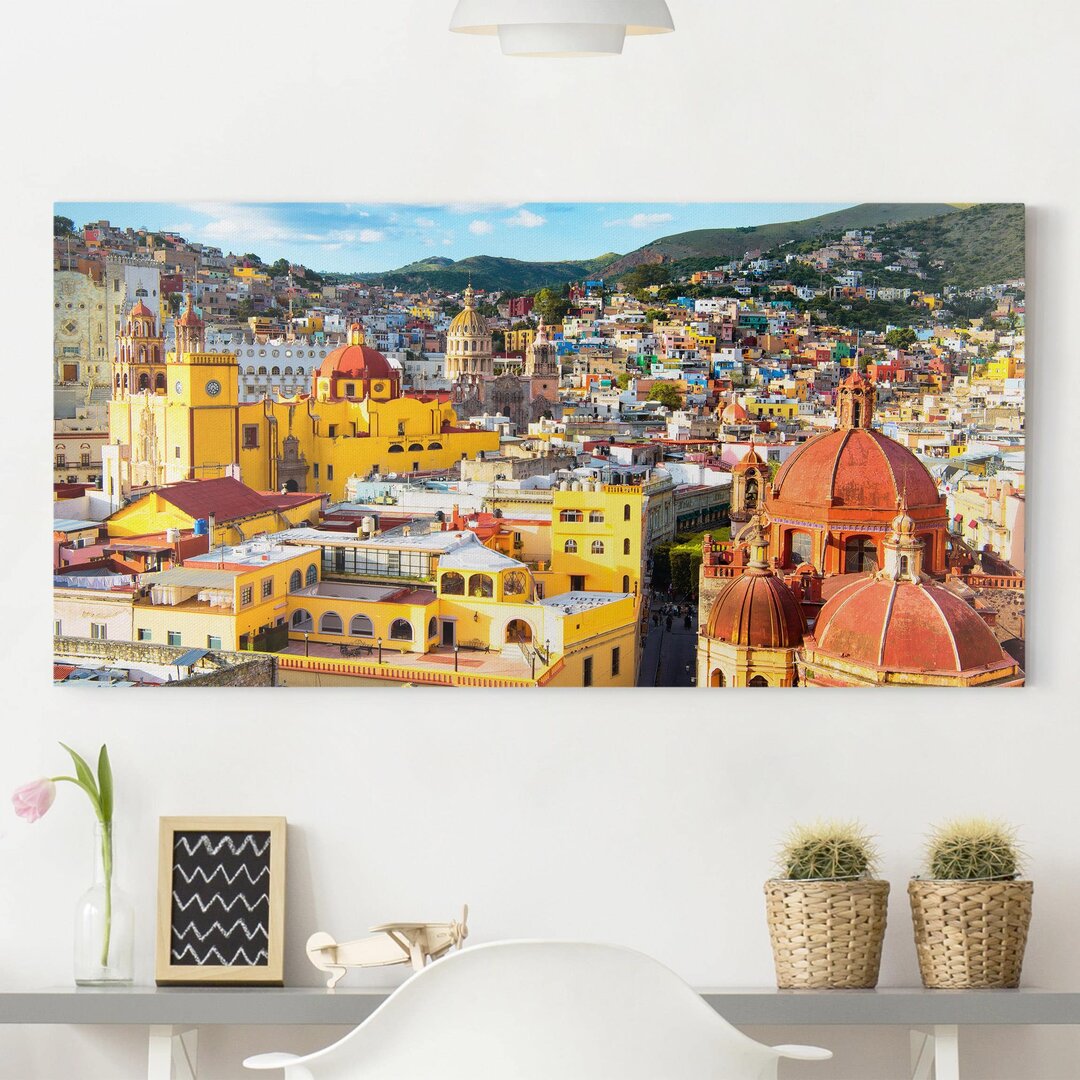 Leinwandbild Bunte Häuser Guanajuato