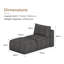 Canapé modulaire en chenille - Chaises d'appoint avec repose-pieds Chenille-907953008