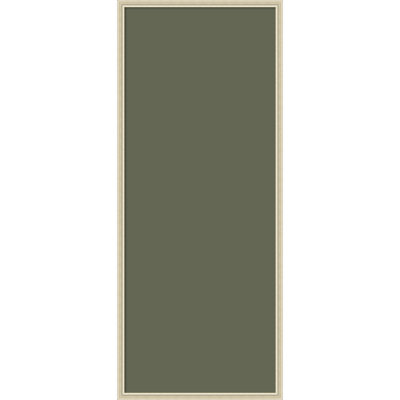 Tableau mural en tissu encadré, 17 x 41 cm, motif bois flotté olive.