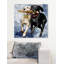 Chiens et chiots «Playtime Blue», reproduction d'art sur toile-1100052696-1100374549-1153399772