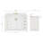 Freitas 55" Solid Wood Single Bathroom Vanity in White with 1.5'' Pure White Quartz Top, Center, Rectangle Sink-256472803-190760855-256472797