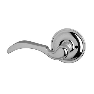 Bravura 903-0 Sable Privacy Lever on Traditional Round Rose in Polished Chrome - RH