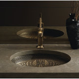 Briolette Glass Circular Vessel Bathroom Sink