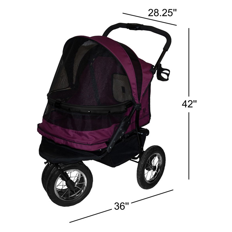 Foldable Pet Jogger Stroller, Boysenberry
