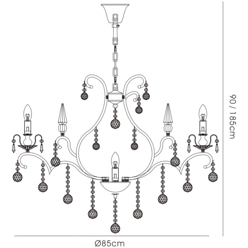9 - Light Candle Style Chandelier