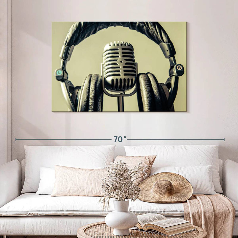 Microphone et casque Abarca, H 30 po x l 45 po