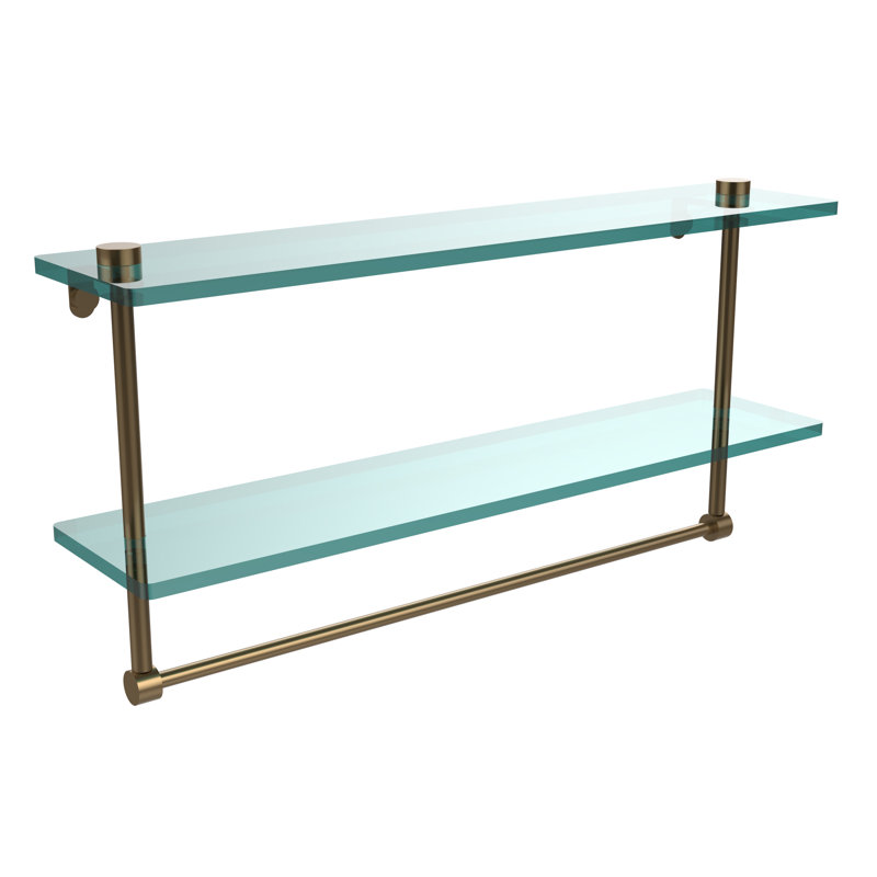 Tablette à 2 niveaux avec barre à serviettes Gober, Bronze brossé, 22 po