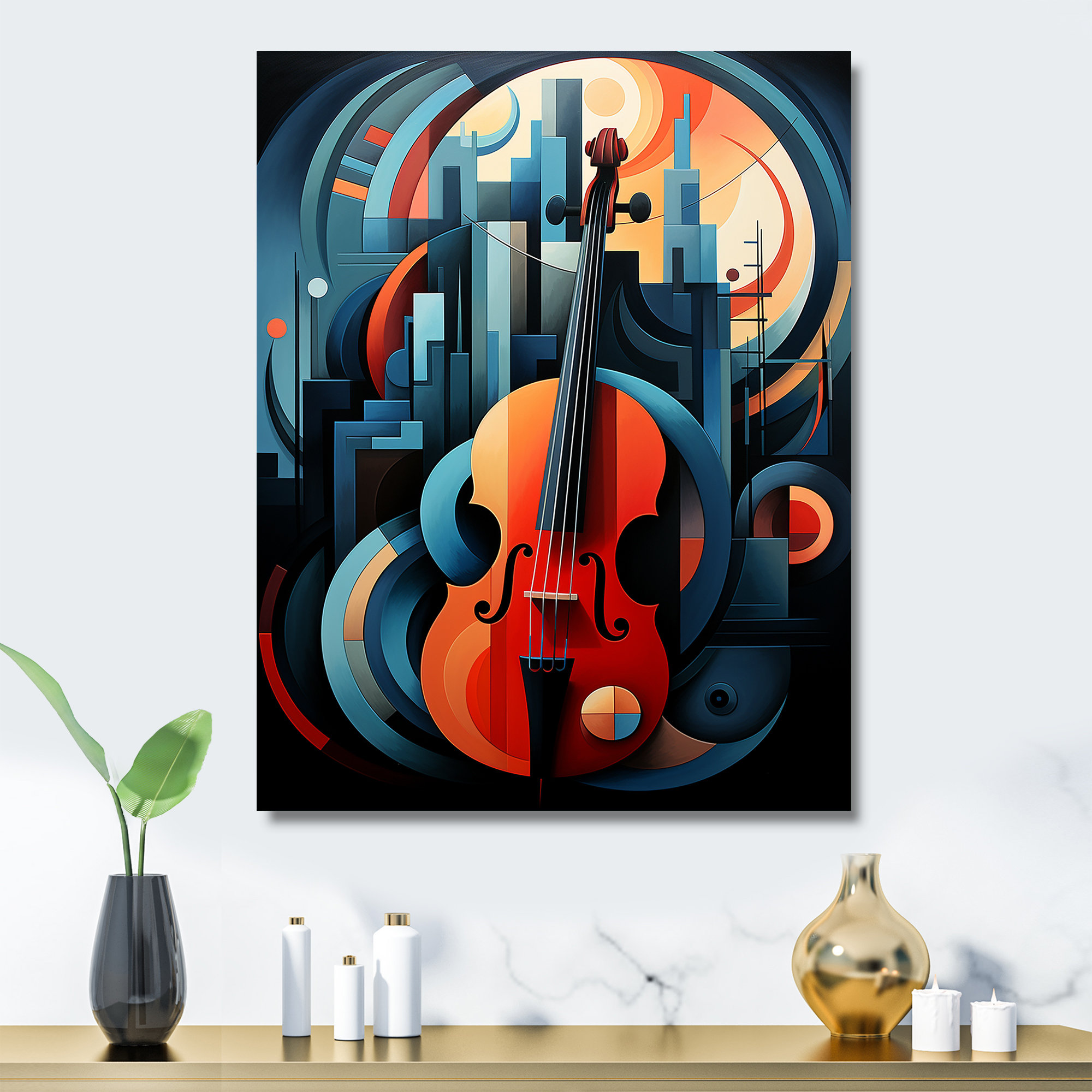 Lark Manor™ Elegant Violin Music Harmony I - Music Metal Wall Art | Wayfair