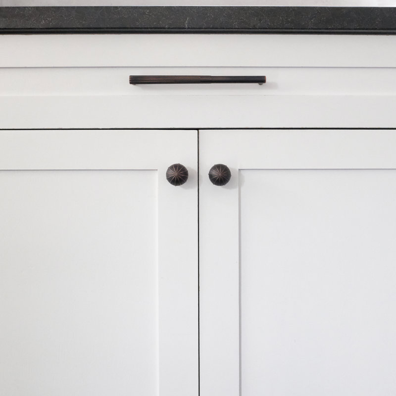Sunburst Round Knob, Satin Brass