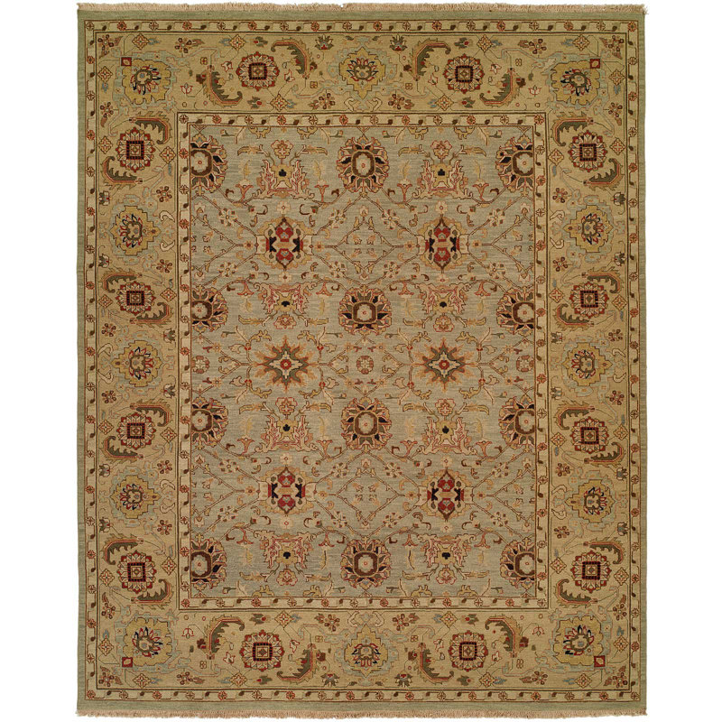 Wool Oriental Area Rug in Brown, Rectangle 12' x 15'