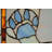26.5"W X 17.5"H Deer & Cougar Tracks Stained Glass Window
