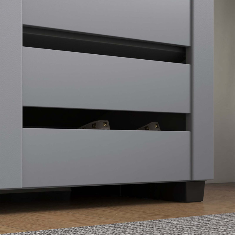 15 Pair Shoe Storage Cabinet, Grey