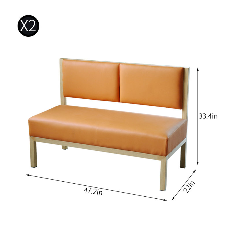 Banc rembourré en similicuir Modern Modern