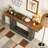 Wooden Farmhouse 2-Tier Sofa Entryway Table-1122999237
