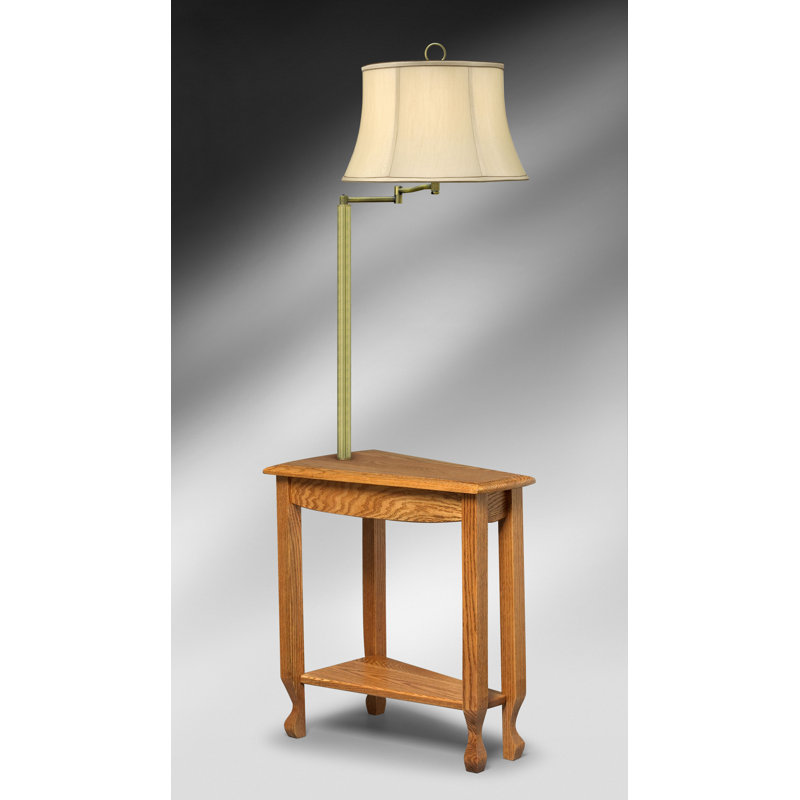Becks 60'' Light Oak Task Floor Lamp