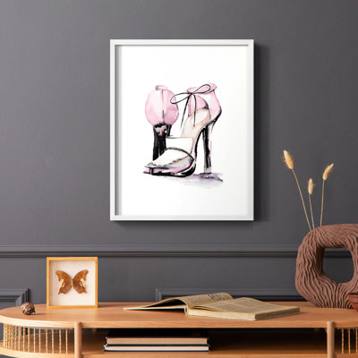 Loafer Heel Framed Print - Solid Wood