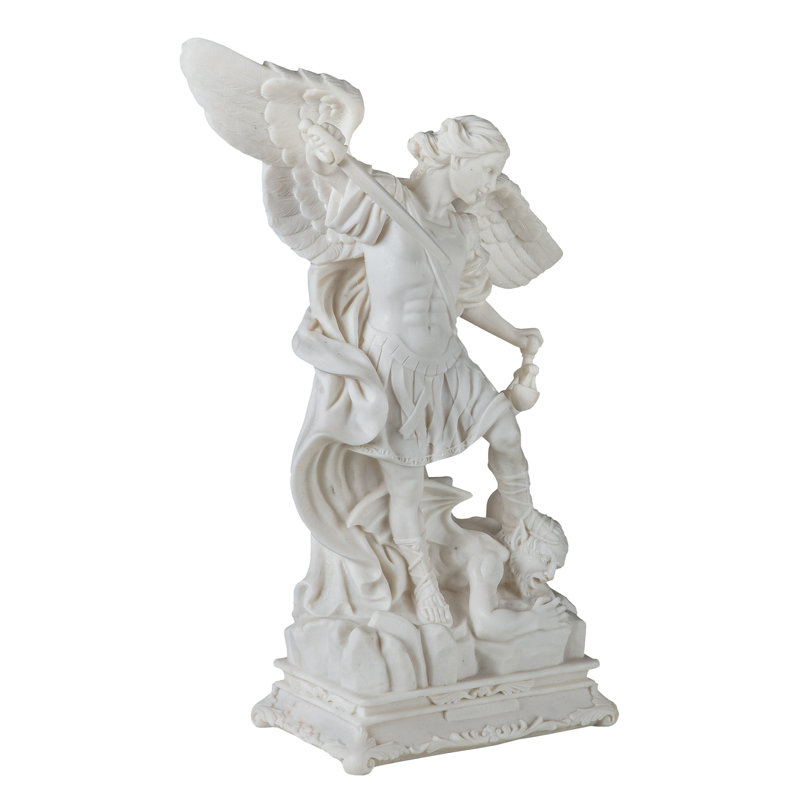 Saint Michael The Archangel Defeating The Devil Figurine, 15.5" H x 10" W x 5" D