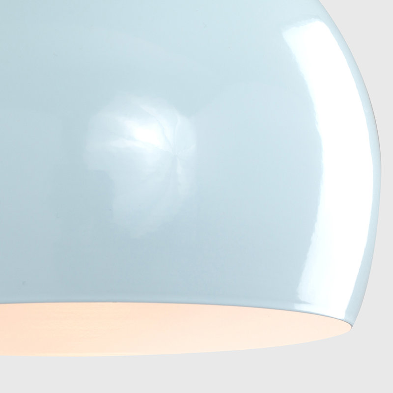 Arco 14.7cm H Metal Round Pendant Shade ( Clip On ), Pale Blue