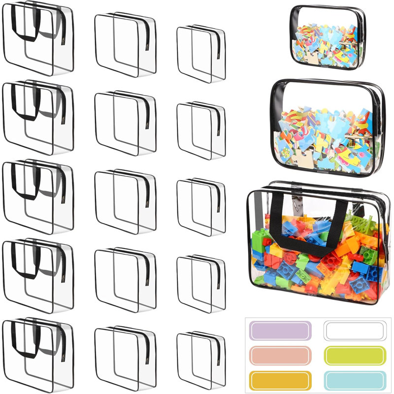 18-pack Large Toy Storage Bags With Labels