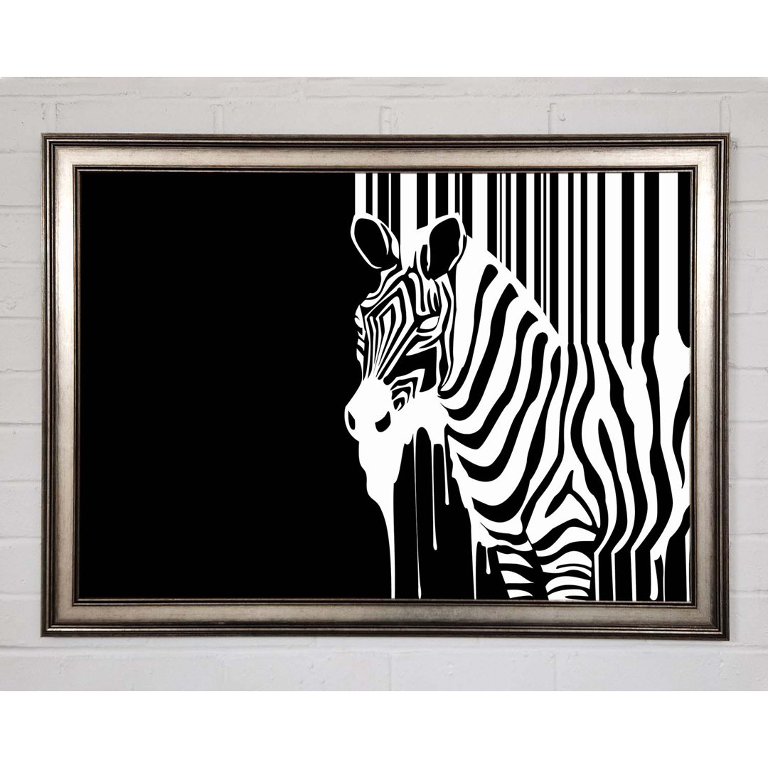 Melting Zebra - Einzelne Bilderrahmen Kunstdrucke