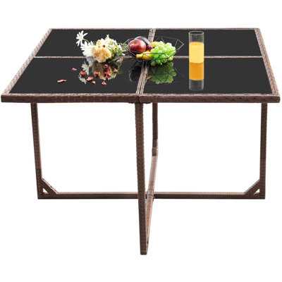 Fransje Square Metal Outdoor Dining Table , 42.8'' in. W 42.8'' in. D