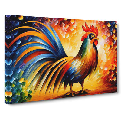 Rooster Painting Vol.2 Abstract - Wrapped Canvas