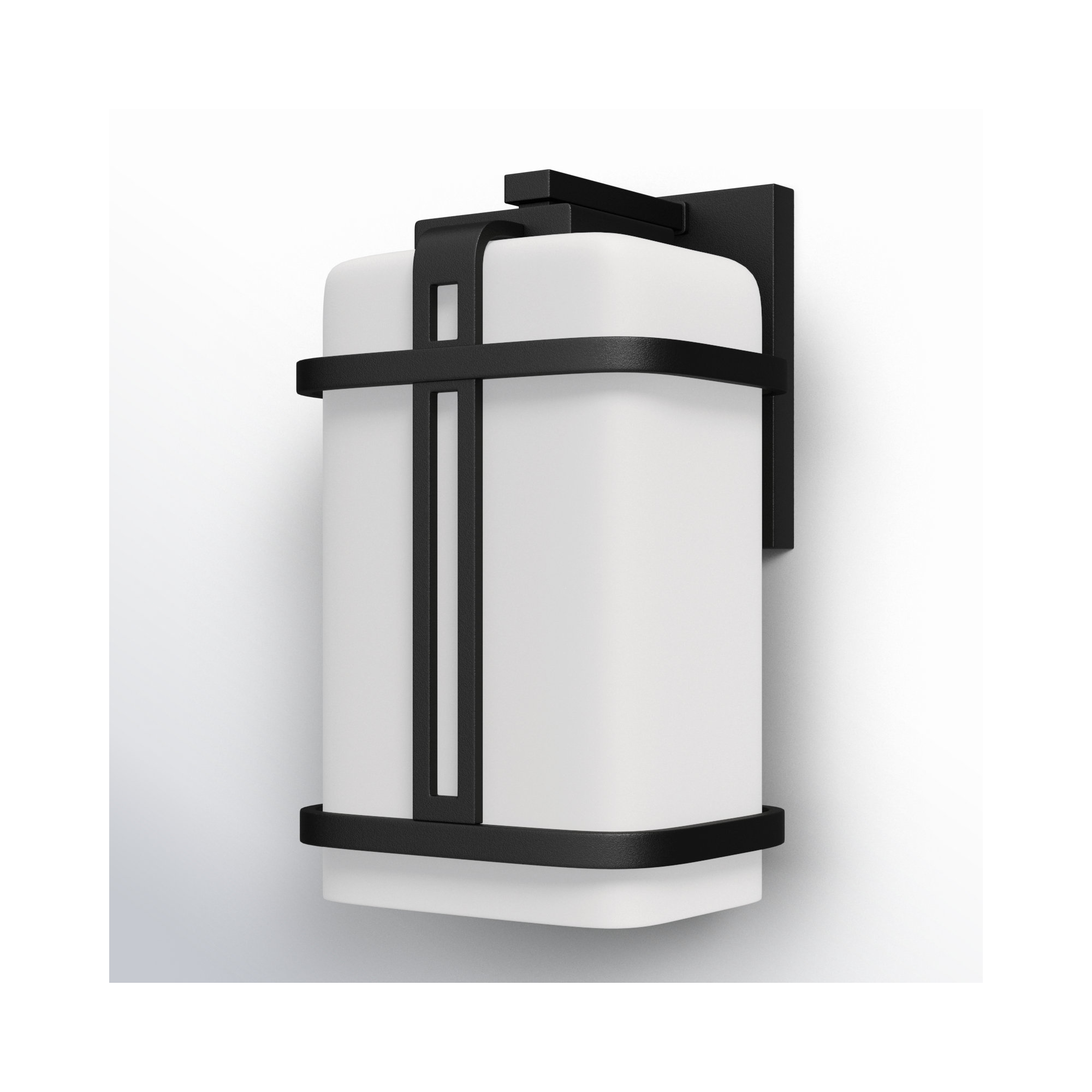 Broaderick Single Light Outdoor Aluminum Wall Light, 12.13" H x 7" W x 6.75" D