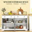 Practical Kitchen Sideboard With Drawers, Adjustable Shelves, And White Exterior Versatile Storage Cabinet For Living Room Or Tv Stand, Oak Style