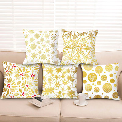 Housse de coussin en lin pour Noël